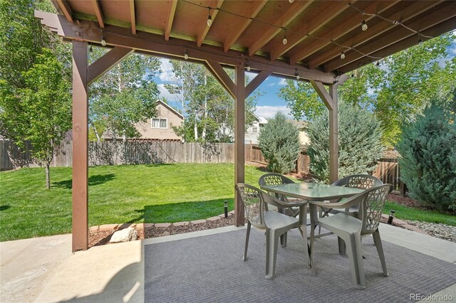 6142 Gorham St, Frederick, CO 80530 - view of patio / terrace featuring outdoor dining area