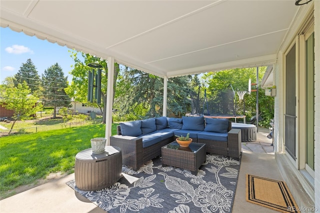 13402 W 24th Pl, Golden, CO 80401 - view of patio / terrace featuring a trampoline and an outdoor hangout area