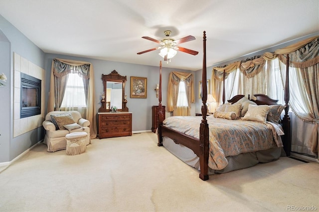 17298 E Lake Pl, Aurora, CO 80016 - carpeted bedroom featuring baseboards and a ceiling fan