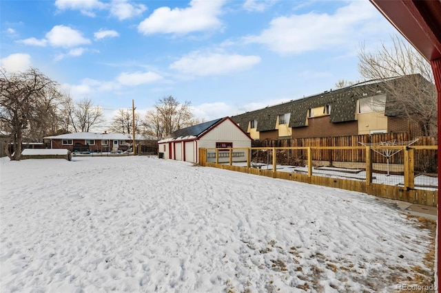 view of snowy yard