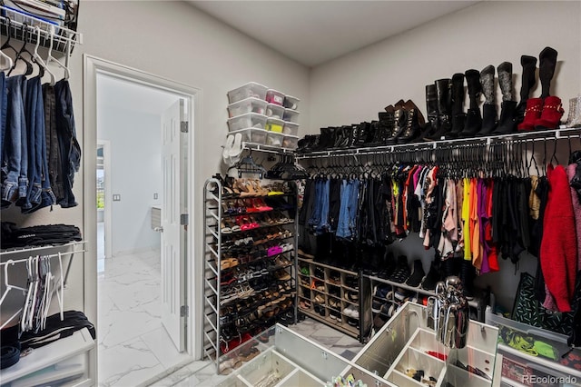 12404 Pine Valley Cir, Peyton, CO 80831 - spacious closet with marble finish flooring