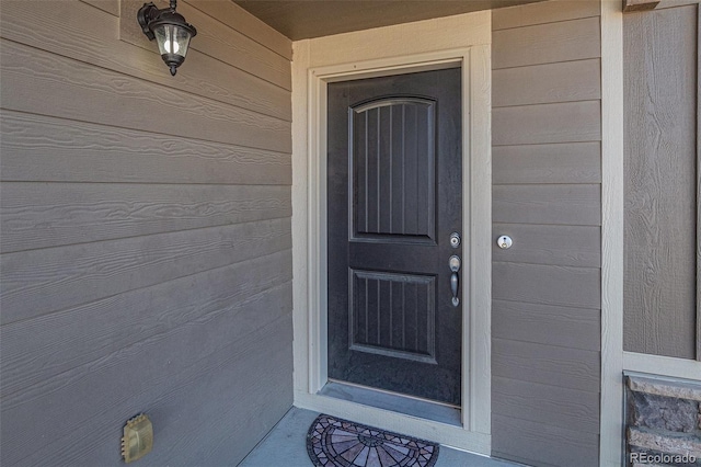 view of doorway to property