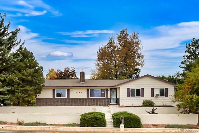 view of single story home