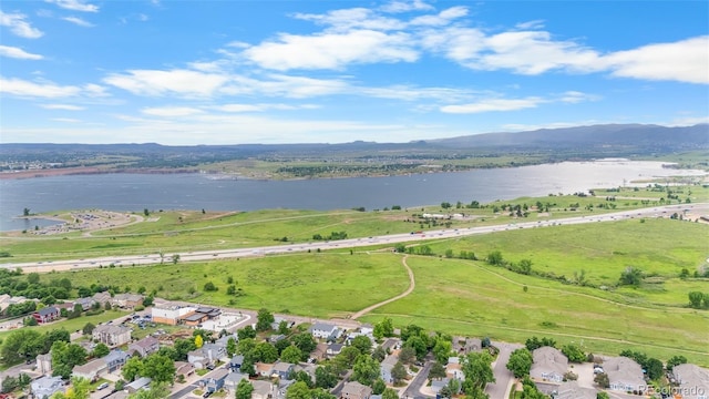 8544 S Upham Way, Littleton, CO 80128 - aerial overview of property's location featuring a water and mountain view