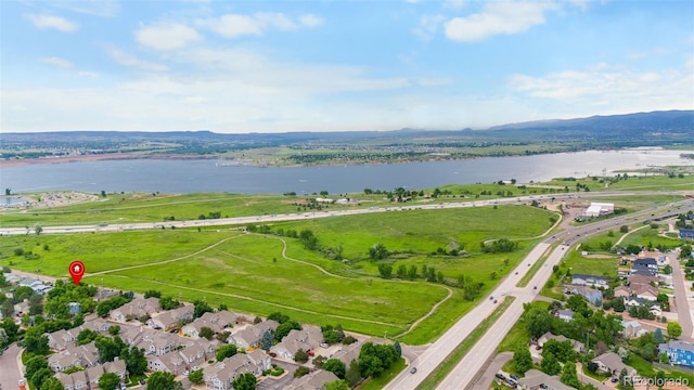8544 S Upham Way, Littleton, CO 80128 - aerial view of property's location featuring a water and mountain view