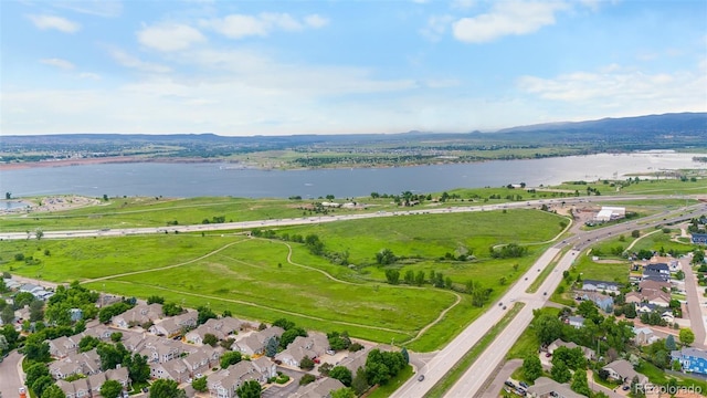 8544 S Upham Way, Littleton, CO 80128 - aerial view of property's location featuring a water and mountain view and a highway