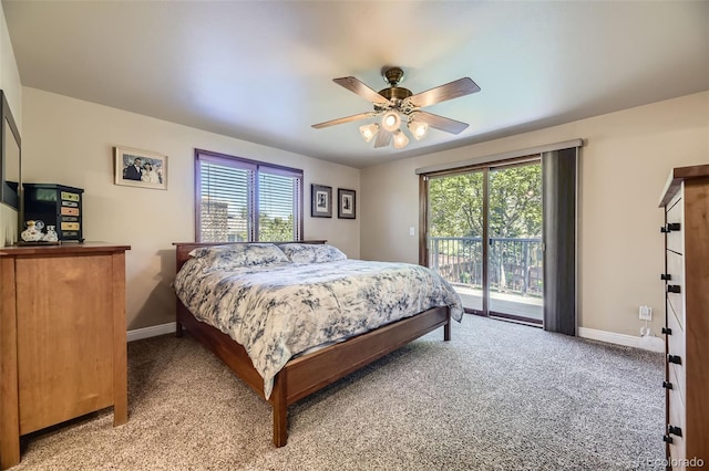 6338 S Oneida Ct, Centennial, CO 80111 - bedroom featuring access to outside, light colored carpet, and multiple windows