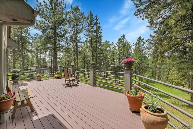 29433 Firethorne Ct, Evergreen, CO 80439 - view of wooden terrace