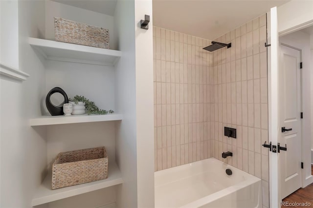 2598 Teller St, Lakewood, CO 80214 - full bath with shower / bathtub combination and wood finished floors