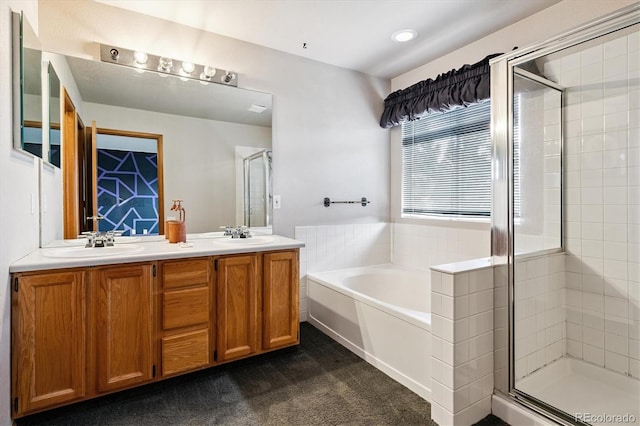 2780 S Cathay Ct, Aurora, CO 80013 - full bath featuring a stall shower, a garden tub, and double vanity