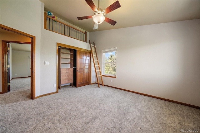 5861 E Valley Hi Dr, Parker, CO 80138 - unfurnished bedroom with carpet, a closet, and a ceiling fan