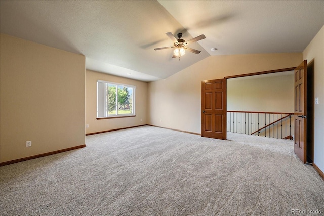 5861 E Valley Hi Dr, Parker, CO 80138 - carpeted spare room with ceiling fan and vaulted ceiling