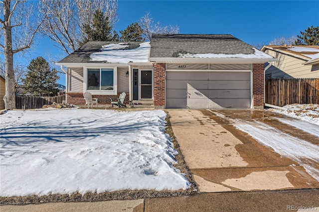 view of front of house featuring a garage