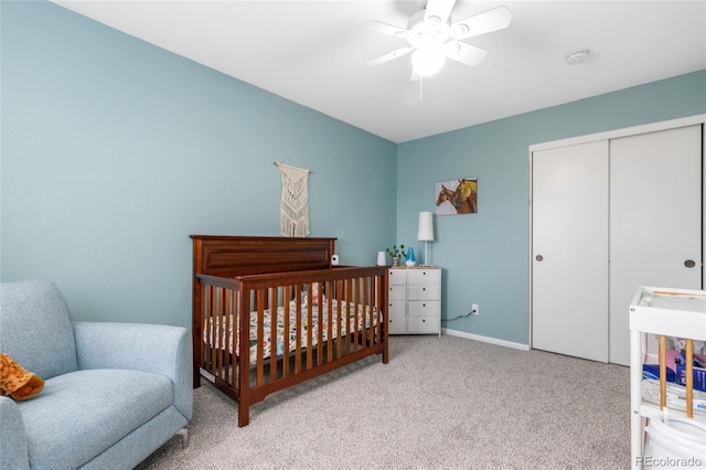 1540 Meachum Way, Erie, CO 80516 - carpeted bedroom featuring a closet and a ceiling fan