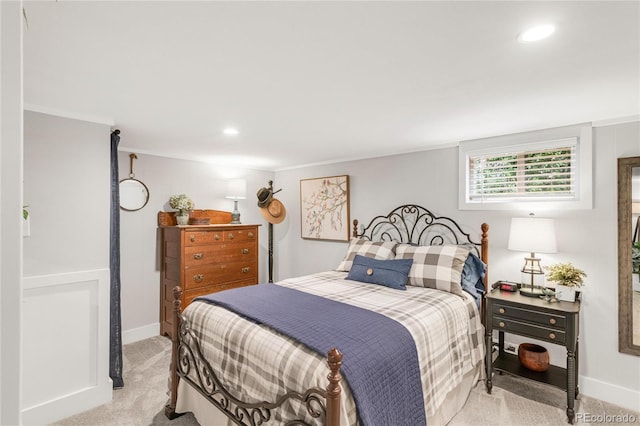 3317 Harlan St, Wheat Ridge, CO 80033 - bedroom with light colored carpet, baseboards, and recessed lighting