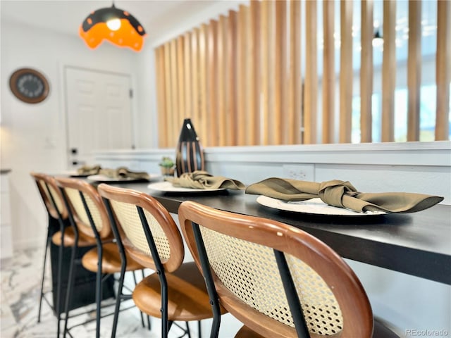 view of dining area
