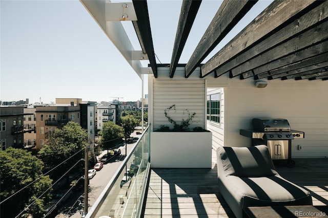 balcony featuring grilling area