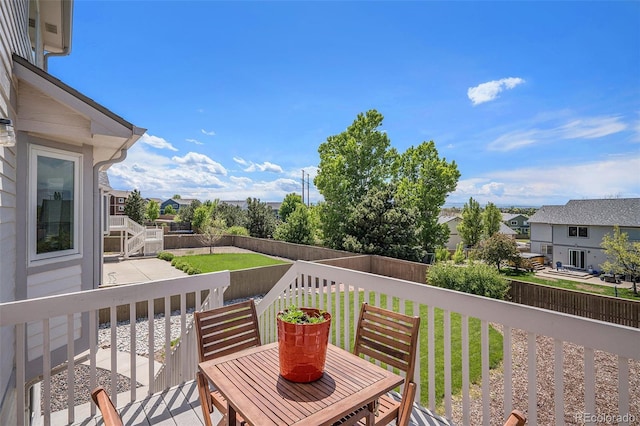1325 Kingsfield St, Castle Rock, CO 80104 - balcony featuring outdoor dining space and a residential view
