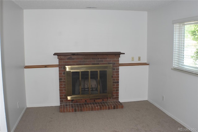 4585 Gatewood Dr, Colorado Springs, CO 80916 - detailed view of carpet floors and a brick fireplace