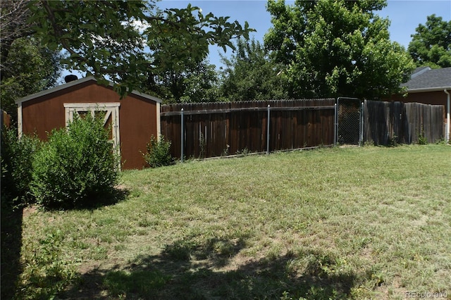 4585 Gatewood Dr, Colorado Springs, CO 80916 - view of yard with a storage unit