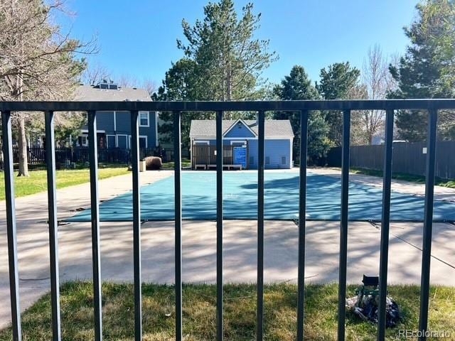 exterior space with fence