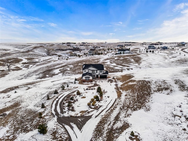 view of snowy aerial view