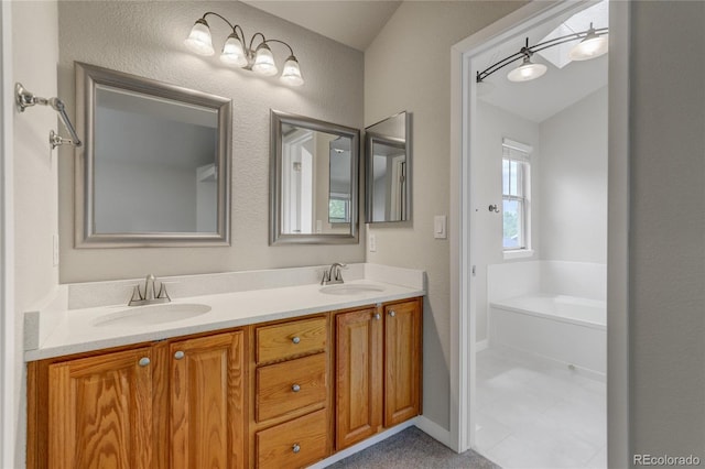 6735 W 97th Cir, Westminster, CO 80021 - bathroom with a bath and double vanity