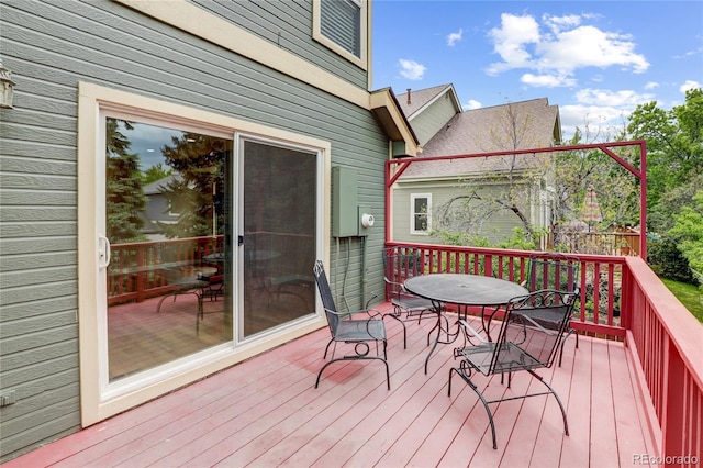 6735 W 97th Cir, Westminster, CO 80021 - wooden deck featuring outdoor dining area