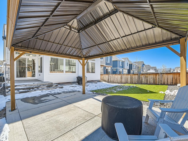 view of patio with a gazebo