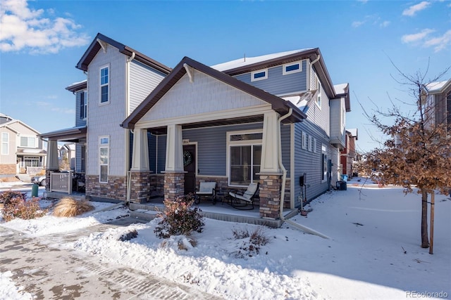 craftsman-style house featuring a porch