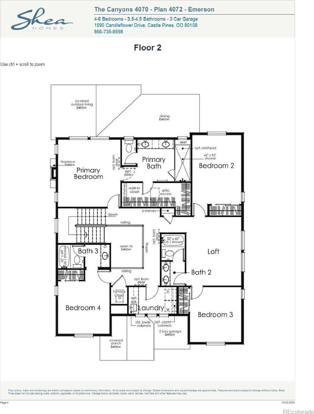 6666 Bridle Creek Pt, Castle Pines, CO 80108 - floor plan / room layout
