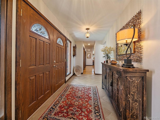 28550 Cavan Ln, Evergreen, CO 80439 - entrance foyer with light tile patterned floors