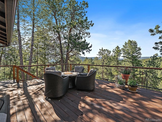 28550 Cavan Ln, Evergreen, CO 80439 - view of wooden terrace