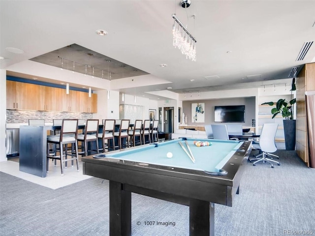 891 14th St Unit 3411, Denver, CO 80202 - rec room featuring light carpet and pool table