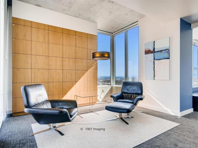 891 14th St Unit 3411, Denver, CO 80202 - sitting room with baseboards and carpet floors