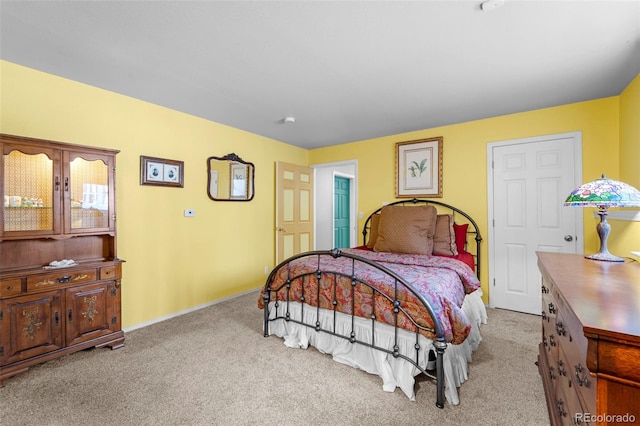 view of carpeted bedroom