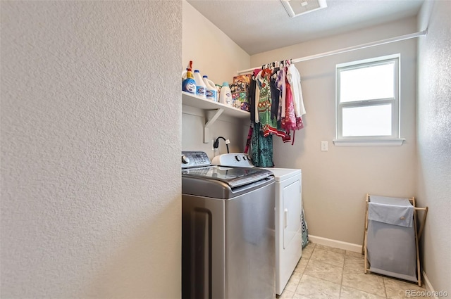 laundry area featuring separate washer and dryer