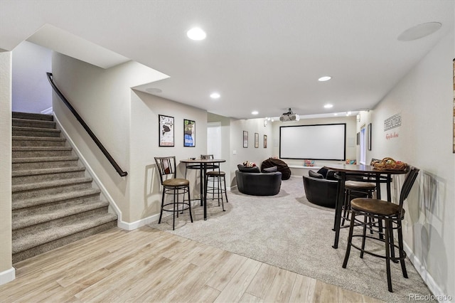 16498 E Lake Dr, Centennial, CO 80016 - home theater featuring wood finished floors and recessed lighting