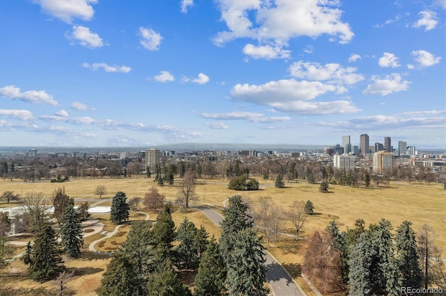 drone / aerial view featuring a view of city