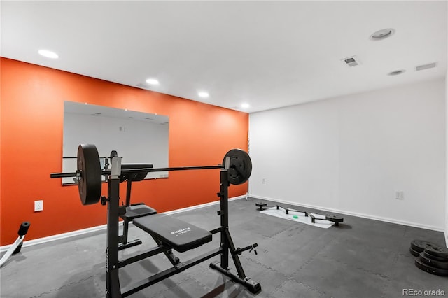 view of exercise room