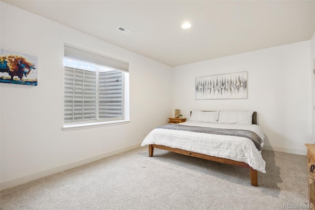 bedroom with carpet floors