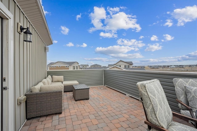 view of patio with an outdoor hangout area