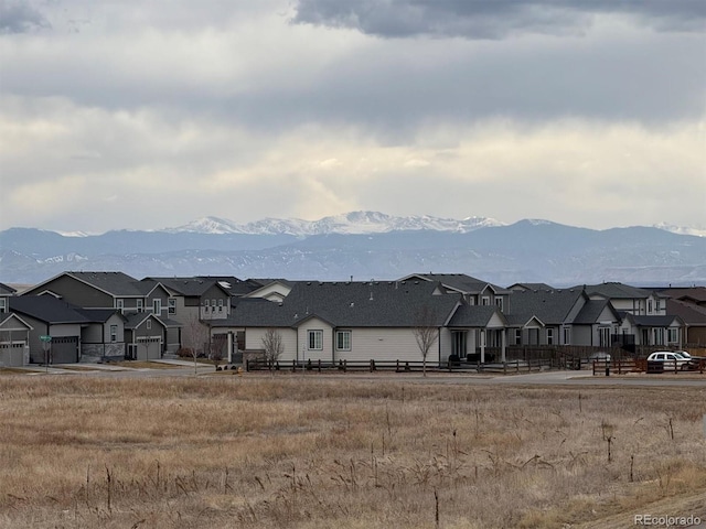 mountain view featuring a residential view