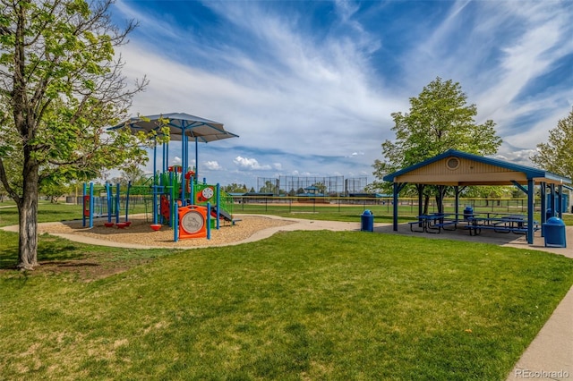 7828 Florado St, Denver, CO 80221 - community play area with a gazebo and a yard