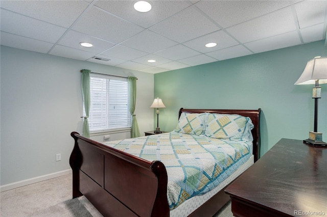 7840 S Windermere Cir, Littleton, CO 80120 - carpeted bedroom featuring recessed lighting, baseboards, and a drop ceiling