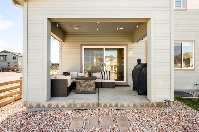 11052 Sedalia St, Commerce City, CO 80022 - exterior space featuring outdoor lounge area and a patio