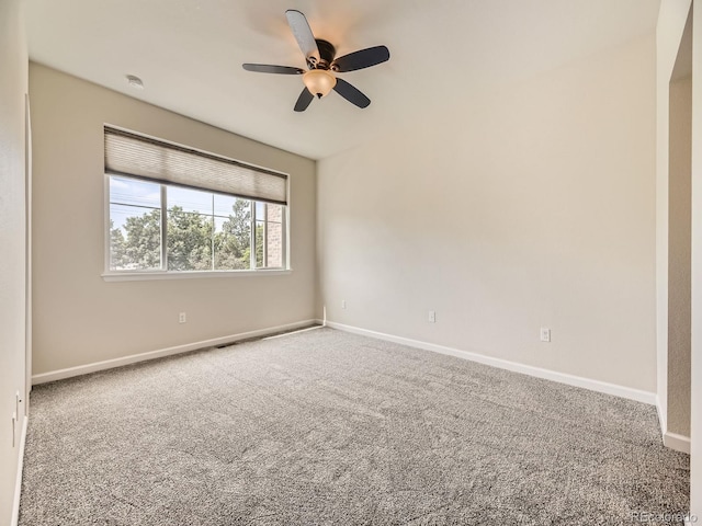 600 E Dry Creek Pl, Littleton, CO 80122 - carpeted spare room featuring ceiling fan and baseboards