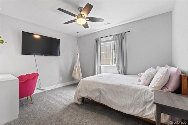 3344 Evening Pl, Castle Rock, CO 80109 - bedroom with carpet floors and a ceiling fan