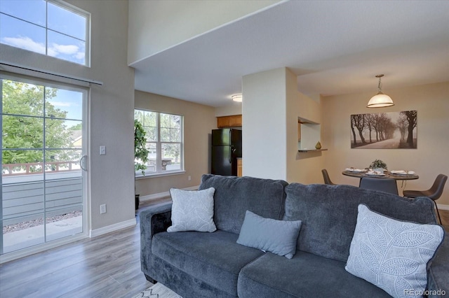 12812 Jasmine St Unit D, Thornton, CO 80602 - living area with light wood-type flooring and baseboards