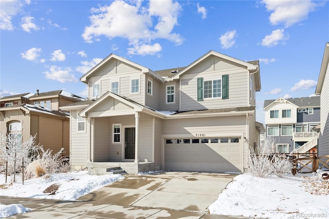 view of front of home featuring a garage